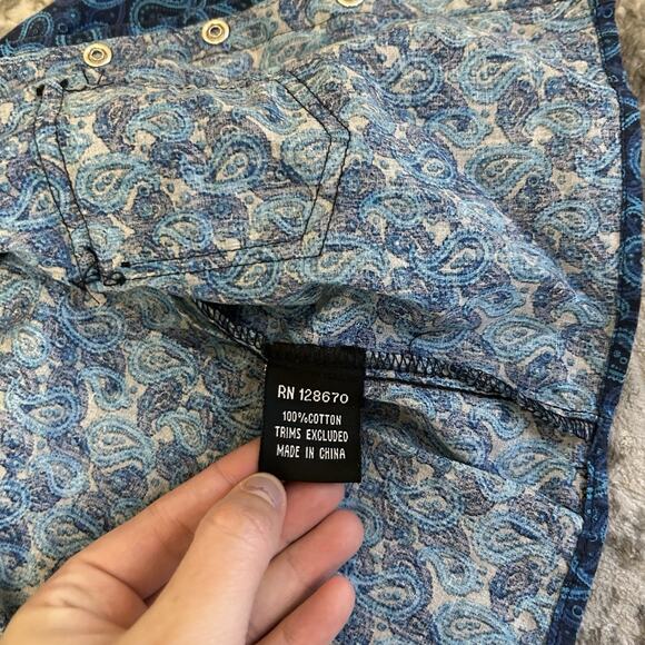 Cowboy Hardware Western Rodeo Blue Long Sleeve Shirt Baby Size 6 Month - Picture 5 of 12